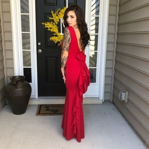 Red gown